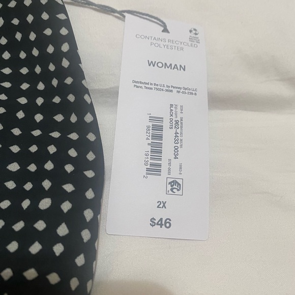 Ladies Blouse-black Dots-Liz Claiborne-short Sleeves
NWT - Picture 10 of 12
